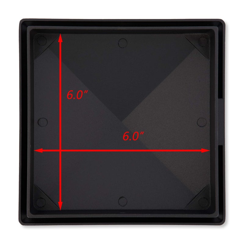 Decorex Hardware True 6" x 6" Heavy Duty Aluminium Pyramid Post Cap for True/Actual 6" x 6" Wood Posts - Black (Works ONLY with Actual 6" x 6" Posts. Will NOT Work with Actual 5.5" x 5.5" Posts) - Image 3